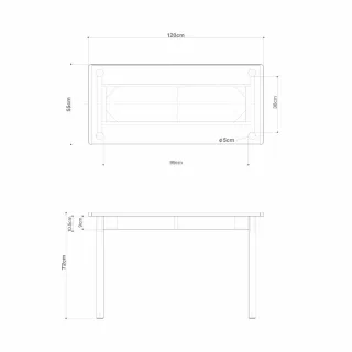 【MUJI 無印良品】木製桌/橡膠木/120*55(大型家具配送)
