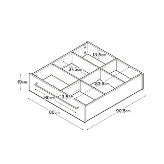 【MUJI 無印良品】橡木組合床台用/床下盒/大/8A(大型家具配送)