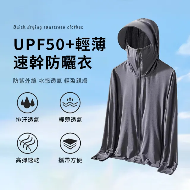 【seeyu】男士冰絲防曬外套 速乾排汗連帽外套 騎行防曬服 (戶外運動/機能外套/夏季薄款)