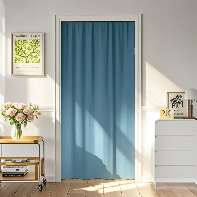 【巴芙洛】西雅圖遮光穿桿式風水長門簾110*200cm送桿子(門廉/風水簾/遮光窗簾/防空調門簾/隔簾)