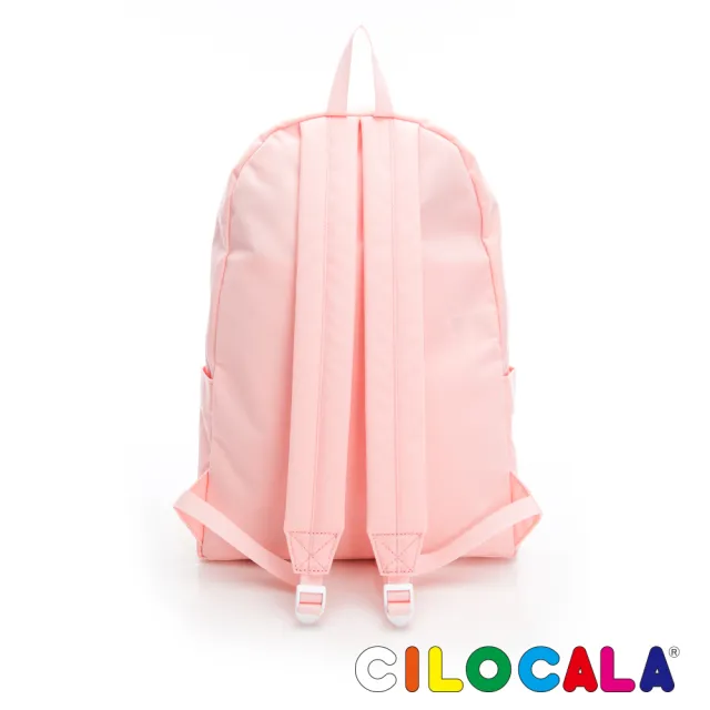 【CILOCALA】亮彩尼龍防潑水後背包-大(花語粉)