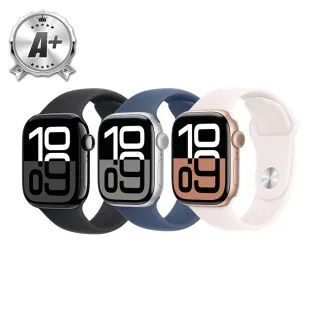 【Apple】A+級福利品 Apple Watch S10 GPS 46mm(鋁金屬錶殼搭配運動型錶帶)