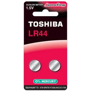 【TOSHIBA 東芝】鈕扣型鋰電池-LR44(2入)