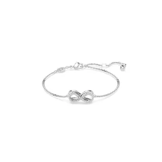 【SWAROVSKI 施華洛世奇】Infinity 手鏈 白色 鍍白金色