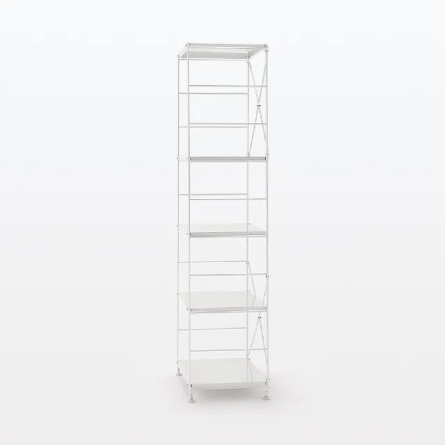【MUJI 無印良品】SUS鋼製層架組/亮面淺灰/大(大型家具配送)