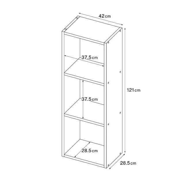 【MUJI 無印良品】自由組合層架/橡木/3層/基本組/(大型家具配送)
