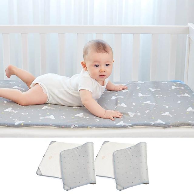 【GIO Pillow】床邊床 51×85cm 二合一有機棉透氣嬰兒床墊 床套2入組 XS號 透氣床墊 可水洗床墊 彌月禮 