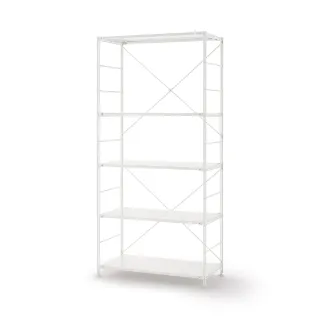 【MUJI 無印良品】SUS鋼製層架組/亮面淺灰/寬/大(大型家具配送)