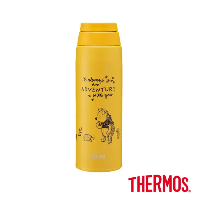 【THERMOS 膳魔師】獨家專售_小熊維尼不鏽鋼真空保溫杯750ml-輕水瓶710ml(JOO-750WP+TP4329WP)