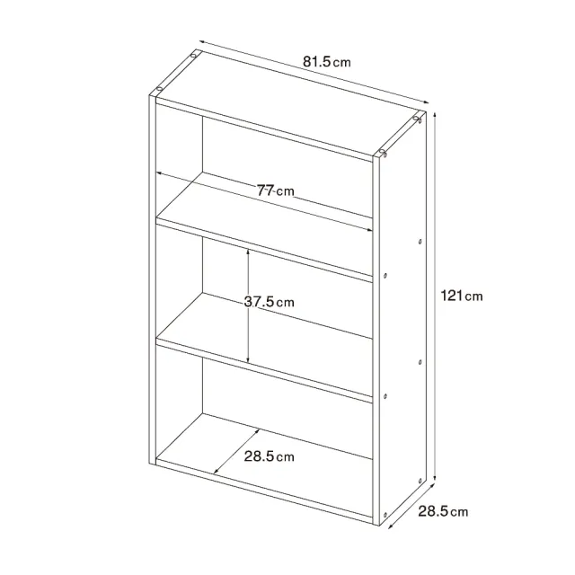 【MUJI 無印良品】自由組合層架/胡桃木/3層/寬板基本組(大型家具配送)