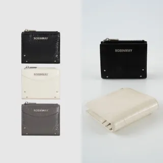 【ROBINMAY】Crystal真皮薄短夾 頭層皮(壓扣封口/多色任選)