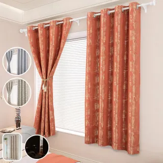 【BonBon naturel】全遮光侘寂風質感孔式加厚門簾/窗簾_130*165CM/一片入(全遮光/空調簾/門簾/窗簾)