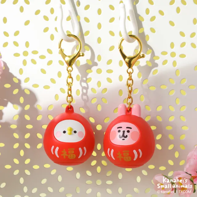 【YENDAR 研達】卡娜赫拉的小動物達摩籤筒吊飾(P助/粉紅兔兔)