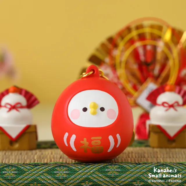 【YENDAR 研達】卡娜赫拉的小動物達摩籤筒吊飾(P助/粉紅兔兔)