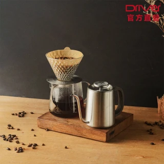 【Driver】新手入門手沖咖啡套裝組-4(手沖壺 細口壺 咖啡濾杯 耐熱玻璃壺 磨豆機 咖啡清潔刷 手沖咖啡組)