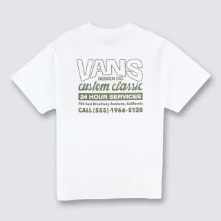 【VANS 官方旗艦】Custom Logo 男女款白色短袖T恤
