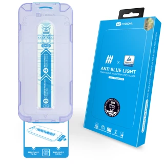 【hoda】iPhone 16 / 15 系列 德國萊因認證抗藍光玻璃保護貼(附無塵太空艙貼膜神器)