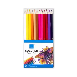 【COLOUR BLOCK】24色油性色鉛筆組 滑順好上色 折盒收納好攜帶(學生課堂必備組 畢業禮物)