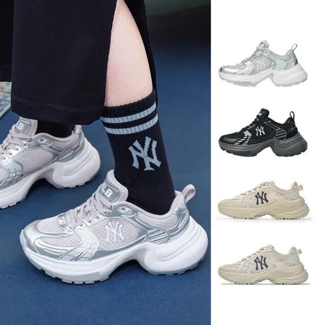 【MLB】厚底老爹鞋 運動休閒鞋 Chunky Jogger系列 紐約洋基隊(3ASHW045N.3ARNSPL5N多款任選)
