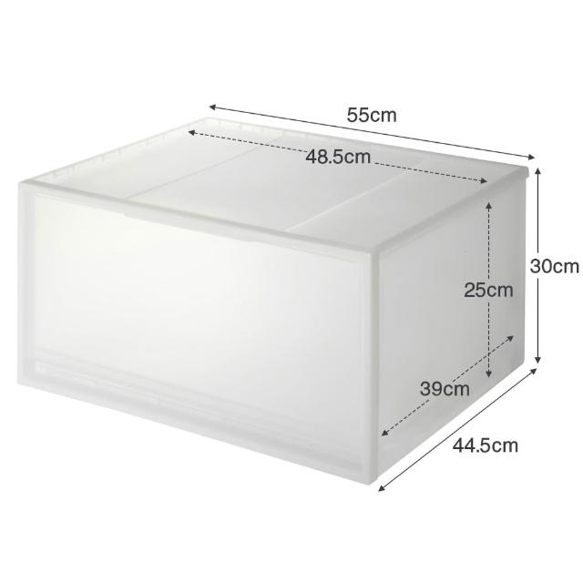 【MUJI 無印良品】PP衣裝盒/橫式/深型/2入