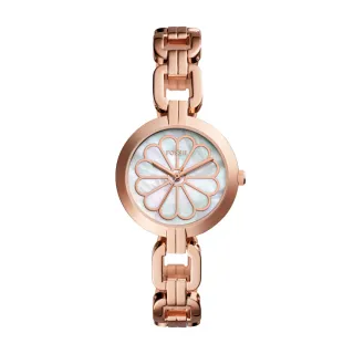 【FOSSIL 官方旗艦館】Kerrigan 簡約氣質珍珠母貝女錶 玫瑰金色不鏽鋼錶帶 32MM BQ5013