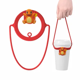 【Bone 蹦克】Cup Tie 環保杯綁 杯套 飲料提袋 - 寶可夢款(環保矽膠飲料袋 胖丁 波加曼 耿鬼 小火龍)