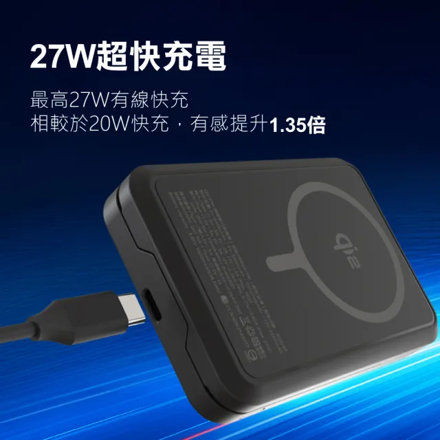 【Meet Mind】Qi2 27W溫控磁吸式行動電源