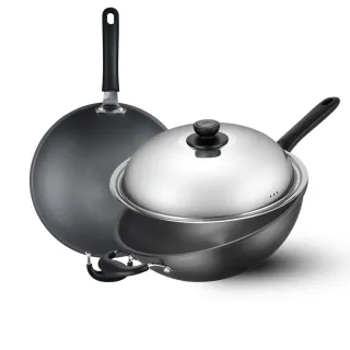 【ASD 愛仕達】無塗層超輕快炒鍋36cm