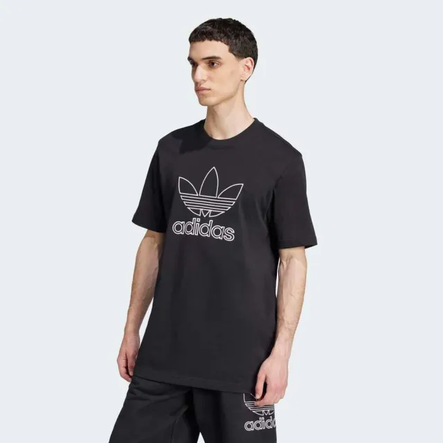 【adidas 愛迪達】Outl Tref Tee 男 T恤 運動上衣 休閒短袖 黑 亞版(JP1088)