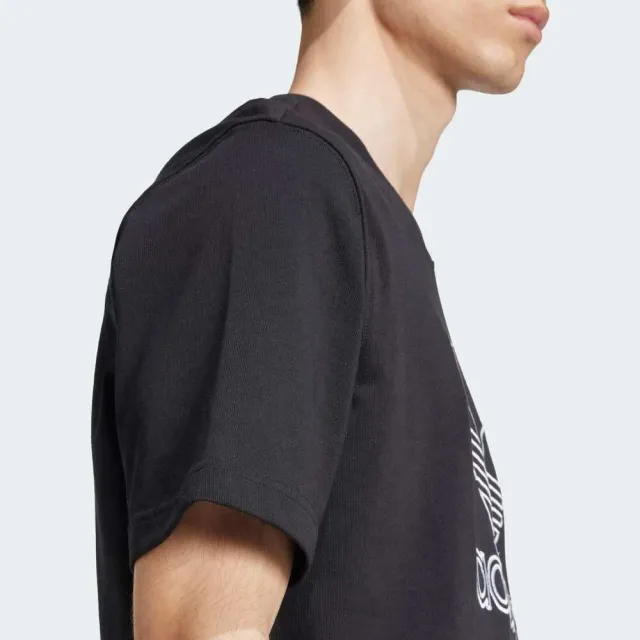 【adidas 愛迪達】Outl Tref Tee 男 T恤 運動上衣 休閒短袖 黑 亞版(JP1088)