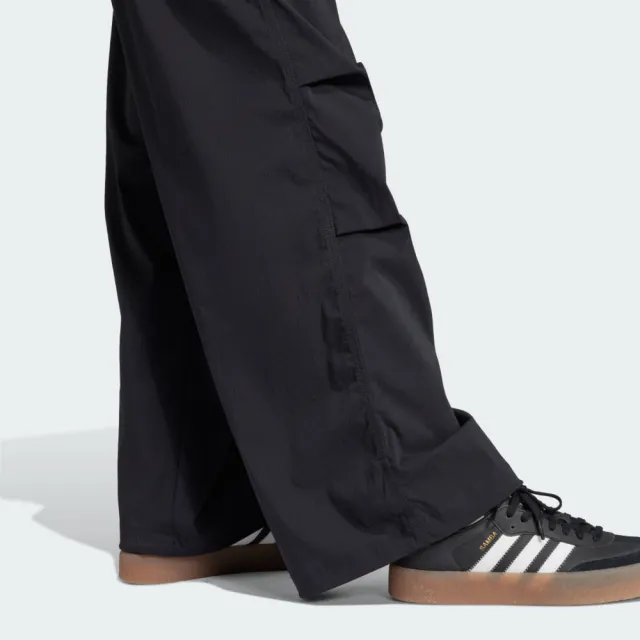 【adidas 愛迪達】Ess S Para Pant 女 長褲 降落傘褲 運動長褲 休閒長褲 黑 亞版(JD0785)