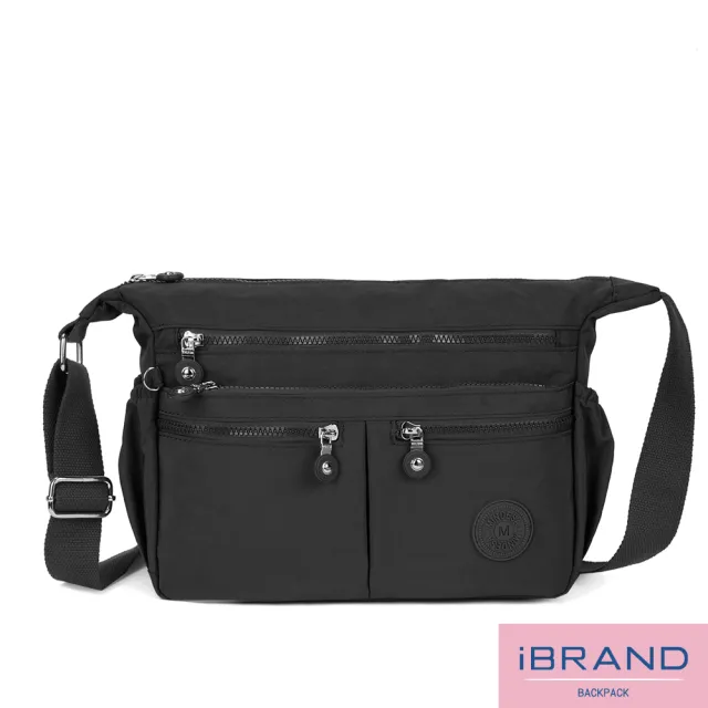 【iBrand】百搭實用多收納側斜背包/肩背包/防潑水尼龍(防水包 多款多色任選)
