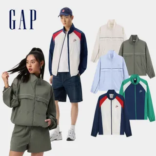 【GAP】男女裝  Logo刺繡防曬立領外套-多款任選(766127&730808)