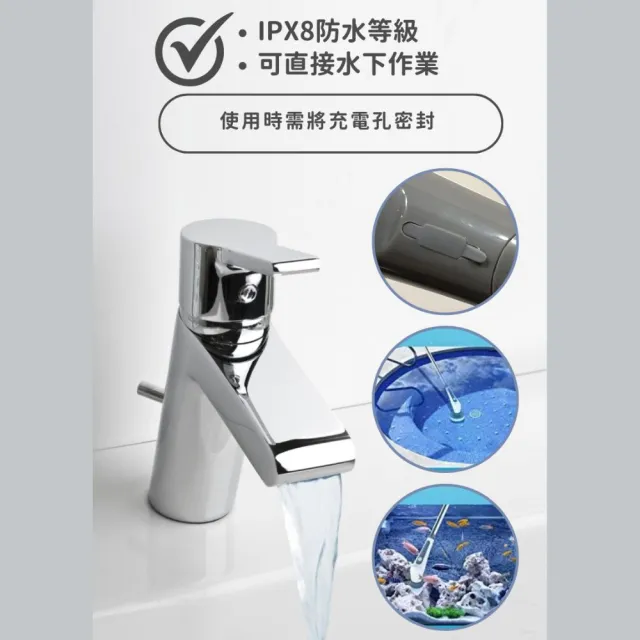 【GOOFINDS 谷凡】「IPX8全防水」電動清潔刷(GH1002/ 刷地板/刷浴室/刷磁磚/刷瓦斯爐/刷浴缸)