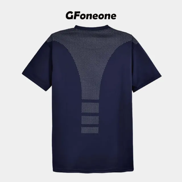 【GFoneone】吸濕排汗遠紅外線印花短袖T恤-丈青(T恤)