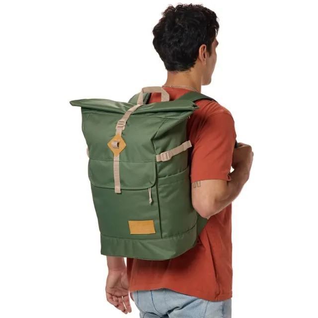 【JANSPORT】雙11 HATCHET ROLLTOP 捲蓋式後背包 軍綠色(JS0A86DKKM1)