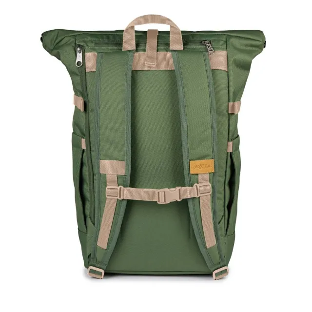 【JANSPORT】雙11 HATCHET ROLLTOP 捲蓋式後背包 軍綠色(JS0A86DKKM1)