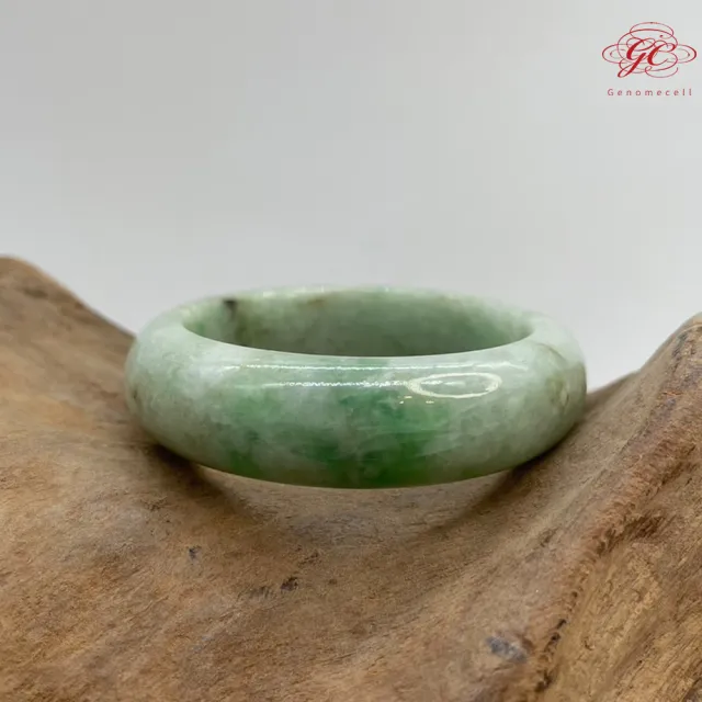 【肌容雪】天然A貨綠飄花翡翠兒童手鐲 編號149(鐲寬39.8mm#16號)