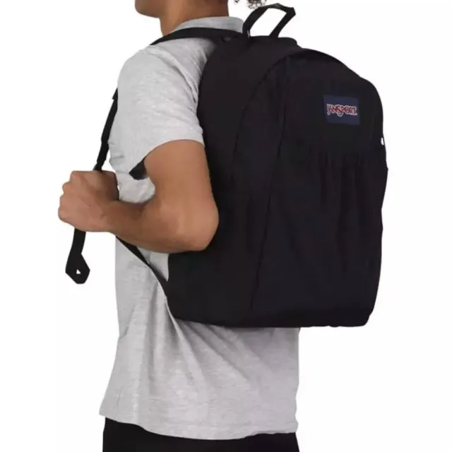 【JANSPORT】雙11 SLOUCH PACK 垂型機能背包 經典黑(JS0A85NV008)