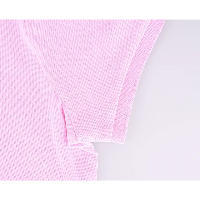 【RALPH LAUREN】POLO RALPH LAUREN經典深藍色小馬棉質混紡修身短袖POLO衫(女款/粉)