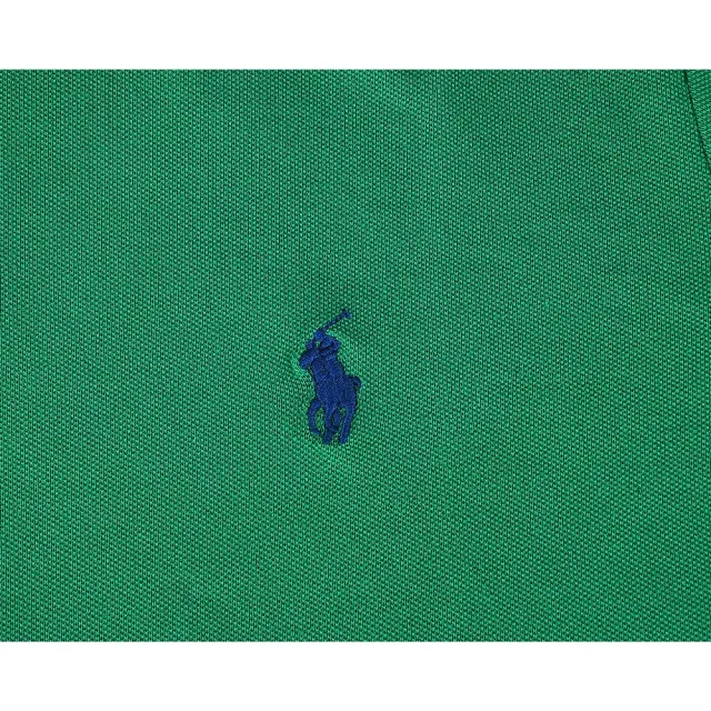 【RALPH LAUREN】POLO RALPH LAUREN經典藍色小馬棉質混紡修身短袖POLO衫(女款/綠)