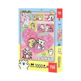【TOi 圖益】線條小狗 小狗音樂會拼圖1000片 成人治癒玩具 漫畫動漫風 可愛收藏(桌遊禮物)