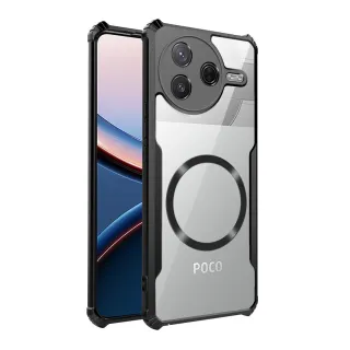 【ACE_CASE】POCO F7 Pro 刀峰磁吸透明PC背蓋+TPU軟邊框手機殼保護殼保護套(防摔)