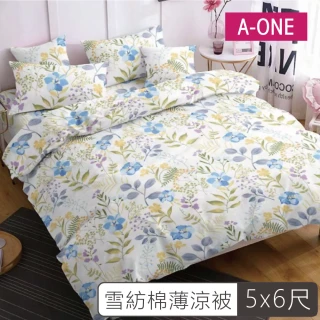 【A-ONE】台灣製 雪紡棉 鋪棉四季被/涼被組(5x6尺_多款任選)