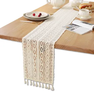 【Dido home】輕奢蕾絲 簍空垂墜桌巾桌旗(HM269)