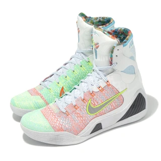 【NIKE 耐吉】Kobe IX Elite High Protro 男鞋 白 橘 綠 高筒 復刻 針織鞋面(FZ7335-101)