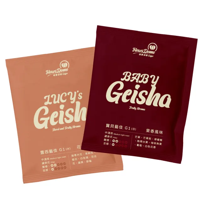 【Howsdomo 好事多磨】豆香慢旅組-精品濾掛10gx20包(藝伎x兩種風味)