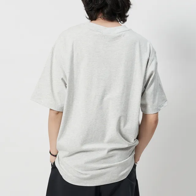 【NEW BALANCE】男款 白灰色 刺繡 經典 棉質 休閒 美版 Logo 上衣 短袖 MT41533AHH