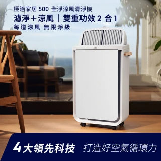 【Electrolux 伊萊克斯】極適家居 500 全淨涼風清淨機(EP51-44WTA 風尚白)