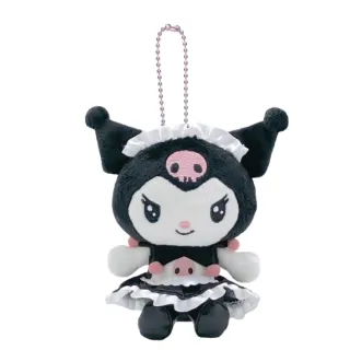 【小禮堂】雙11 Sanrio 三麗鷗 酷洛米 絨毛玩偶吊飾 黑帽黑白女僕 變裝50週年(平輸品)
